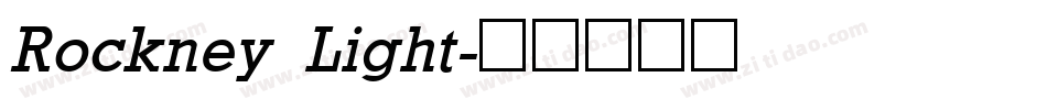 Rockney Light字体转换